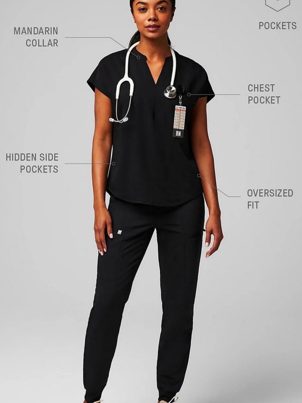 Fabletics Evolve Oversized Scrub Top and Jogger Scrub Pants